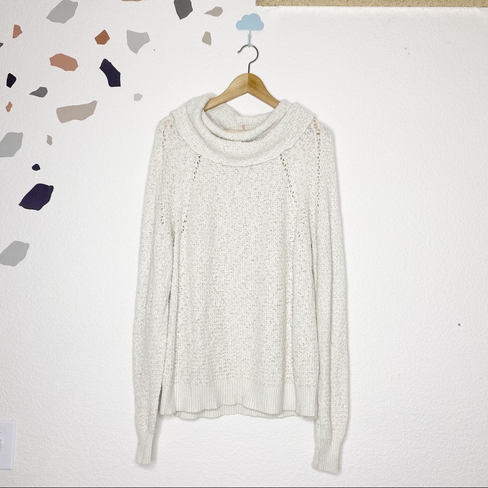 Free People Soft Cowl Neck Oversized Sweater